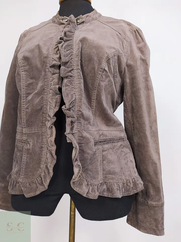Chaqueta Aterciopelada de Algodón con Volantes Street One Talla L 4