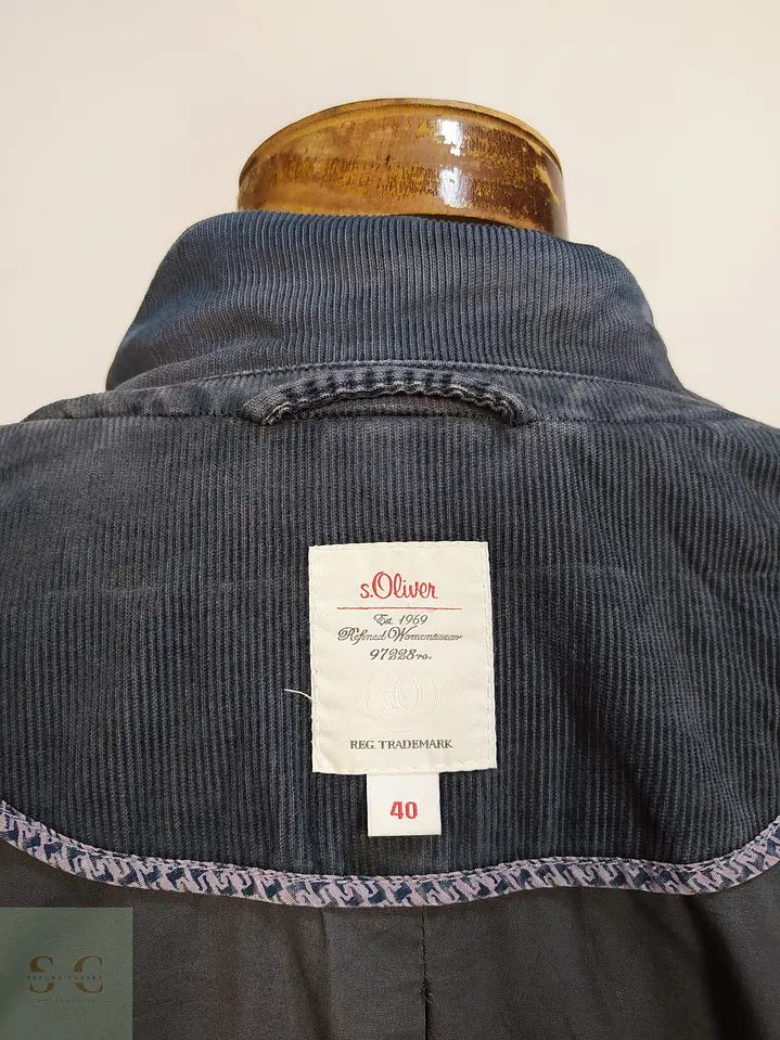Chaqueta Blazer Cotelé Plomo s.Oliver Talla M 9