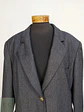Blazer Vintage en Lana Virgen Gris Plomo con Botones Heráldicos Dorados Talla XXXL - Miniatura 5