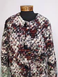 Abrigo Tejido Bouclé Laura Kent Burdeos Blanco Talla L - Miniatura 5