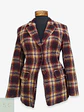 Chaqueta Blazer Gabriella Benelli en Lana Virgen a Cuadros Burdeos Talla SM - Miniatura 1