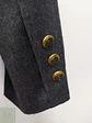 Blazer Vintage en Lana Virgen Gris Plomo con Botones Heráldicos Dorados Talla XXXL - Miniatura 9