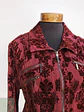 Chaqueta Burdeos en Algodón con Relieve Damasco Velvet Talla XL - Miniatura 6