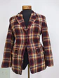 Chaqueta Blazer Gabriella Benelli en Lana Virgen a Cuadros Burdeos Talla SM - Miniatura 2