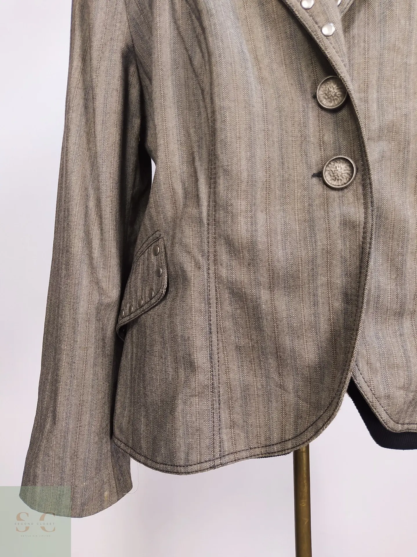 Chaqueta Blazer Monica In Donna Espiga con Apliques Talla L 3