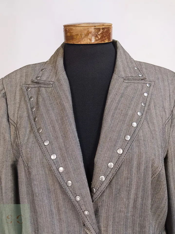 Chaqueta Blazer Monica In Donna Espiga con Apliques Talla L 5