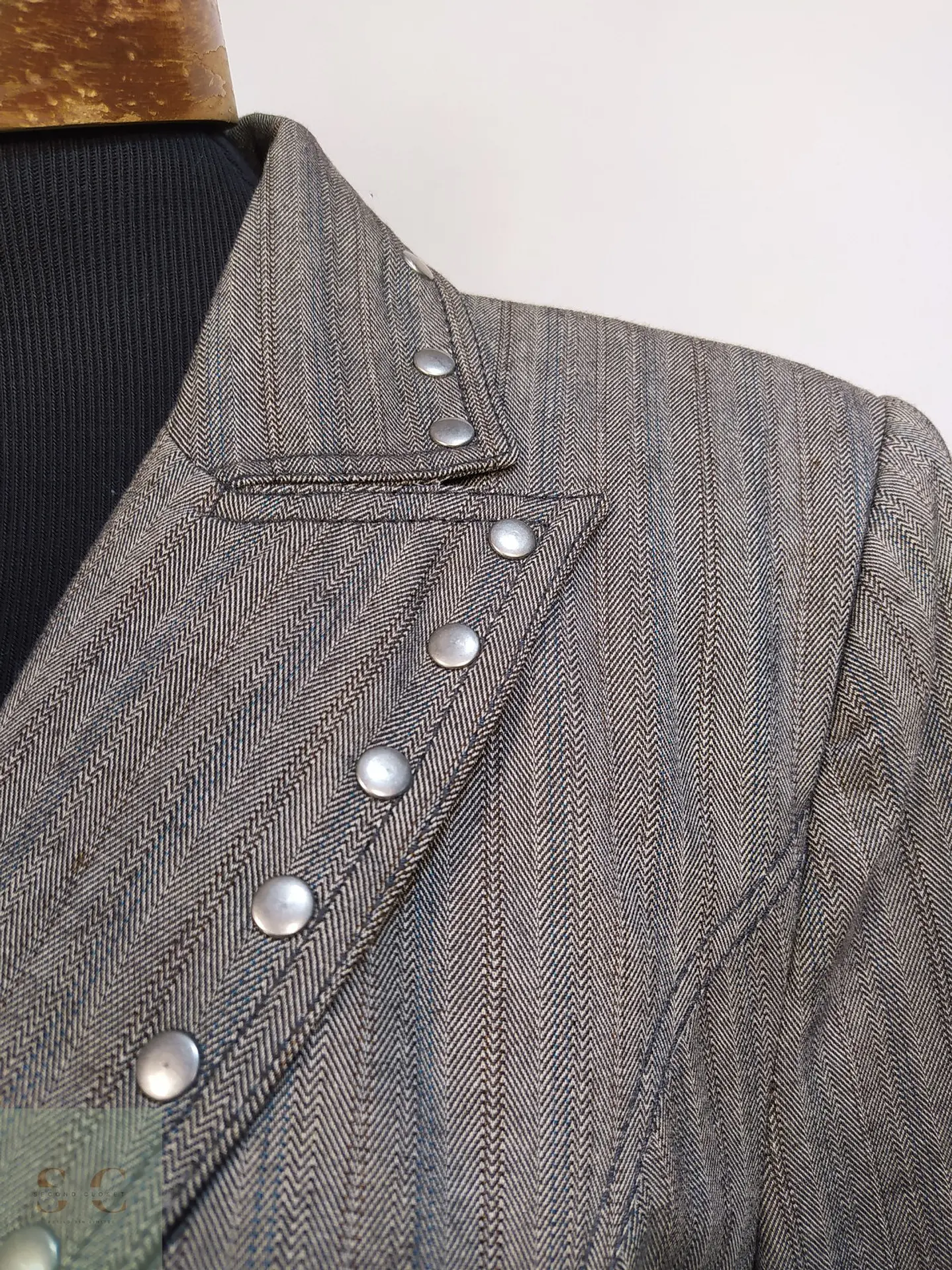 Chaqueta Blazer Monica In Donna Espiga con Apliques Talla L 6