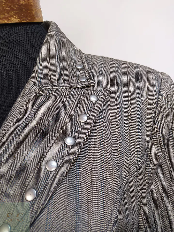 Chaqueta Blazer Monica In Donna Espiga con Apliques Talla L 6