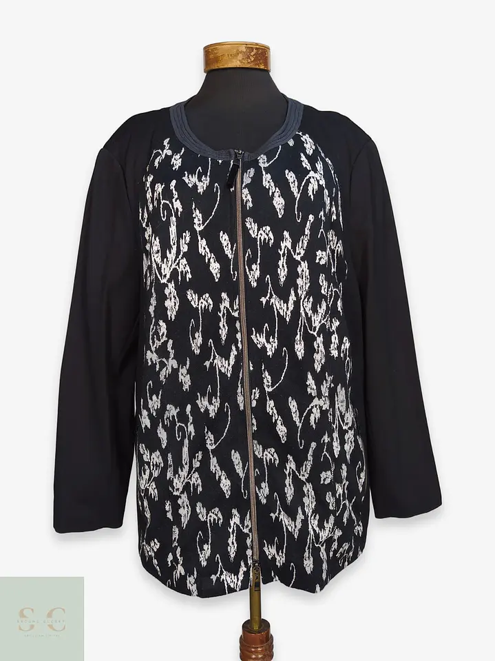 Chaqueta Gelco Jacquard Monocromática con Cierre Metálico Talla XXL 1