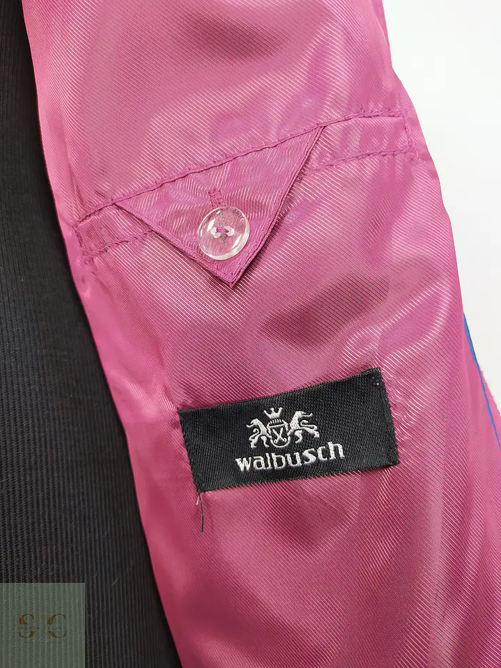 Chaqueta Blazer Walbusch Efecto Gamuza Fucsia Talla XL 8