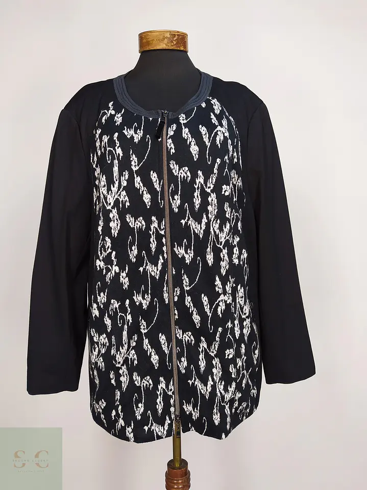 Chaqueta Gelco Jacquard Monocromática con Cierre Metálico Talla XXL 2