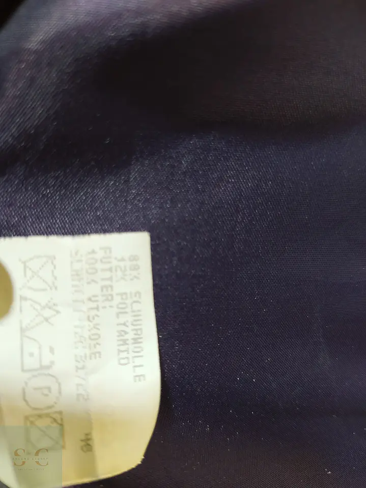 Chaqueta Blazer Gabriella Benelli en Lana Virgen a Cuadros Burdeos Talla SM 7