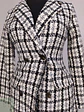 Chaqueta Larga Tweed Cruzada Blanco y Negro Talla XS - Miniatura 5