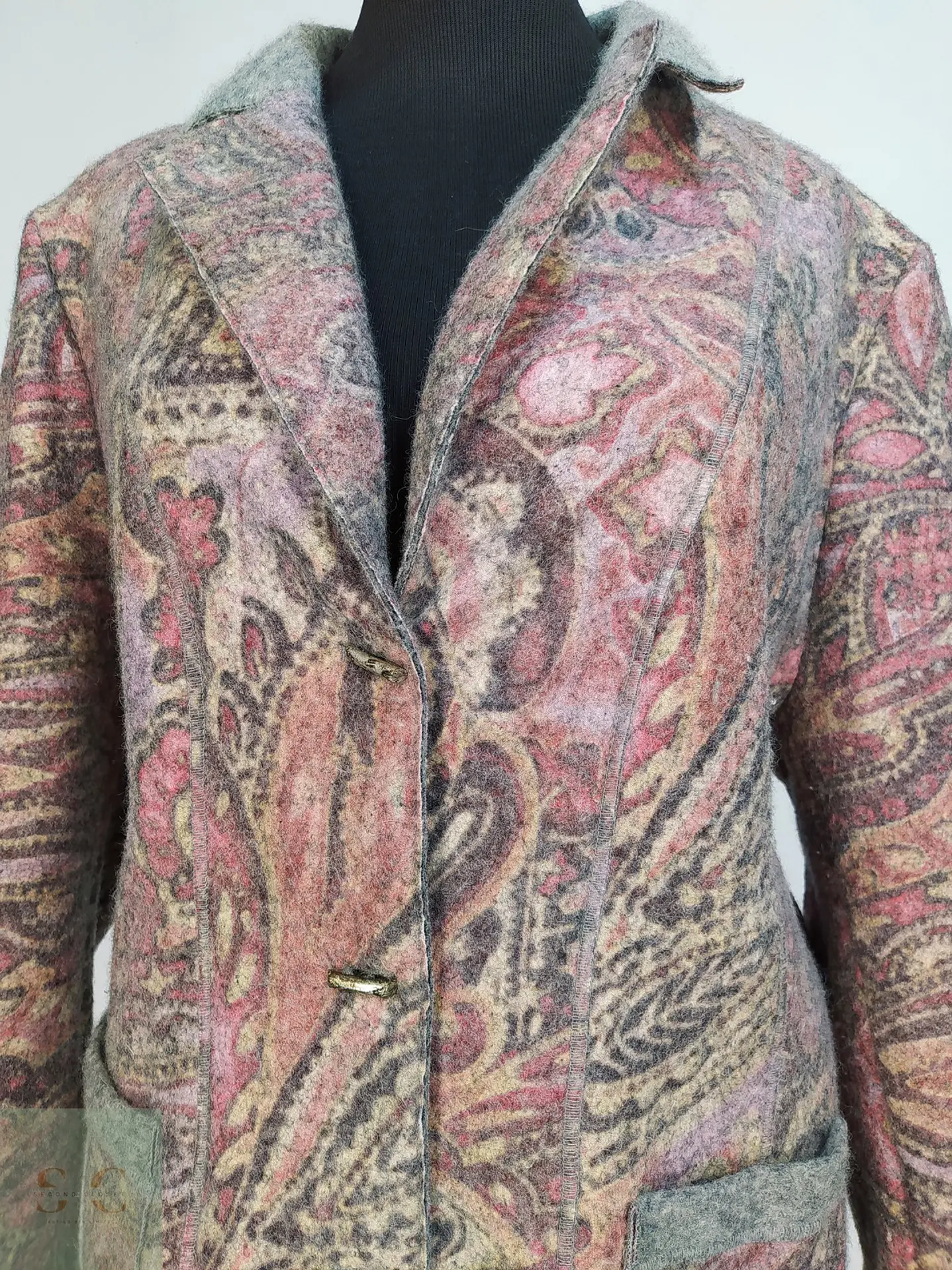 Chaqueta Sastrería Alpina Paisley Lana Virgen Vintage Talla XXXL 5