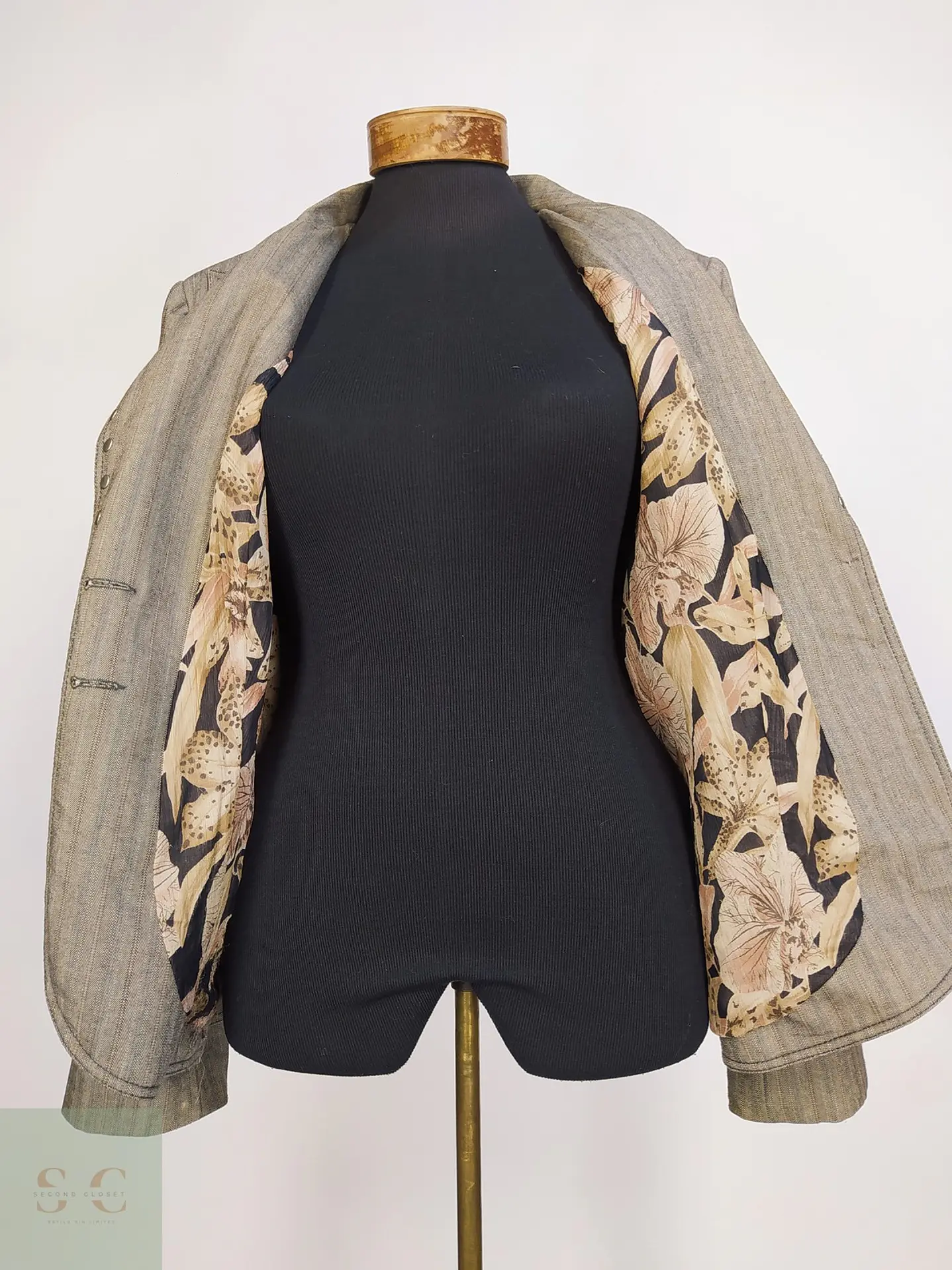 Chaqueta Blazer Monica In Donna Espiga con Apliques Talla L 8