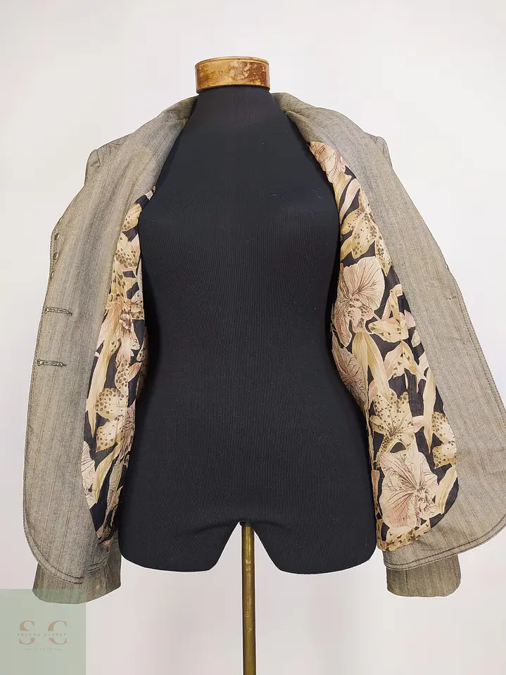 Chaqueta Blazer Monica In Donna Espiga con Apliques Talla L 8