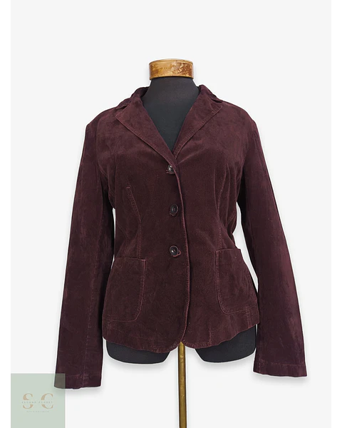 Blazer Cotelé Fino Hessnatur Burdeos Talla M
