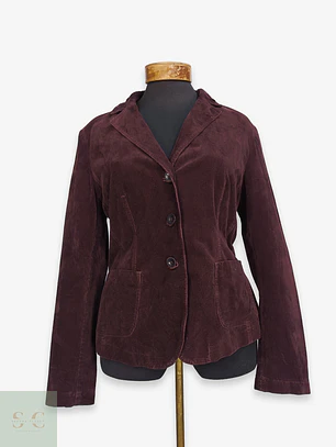 Blazer Cotelé Fino Hessnatur Burdeos Talla M