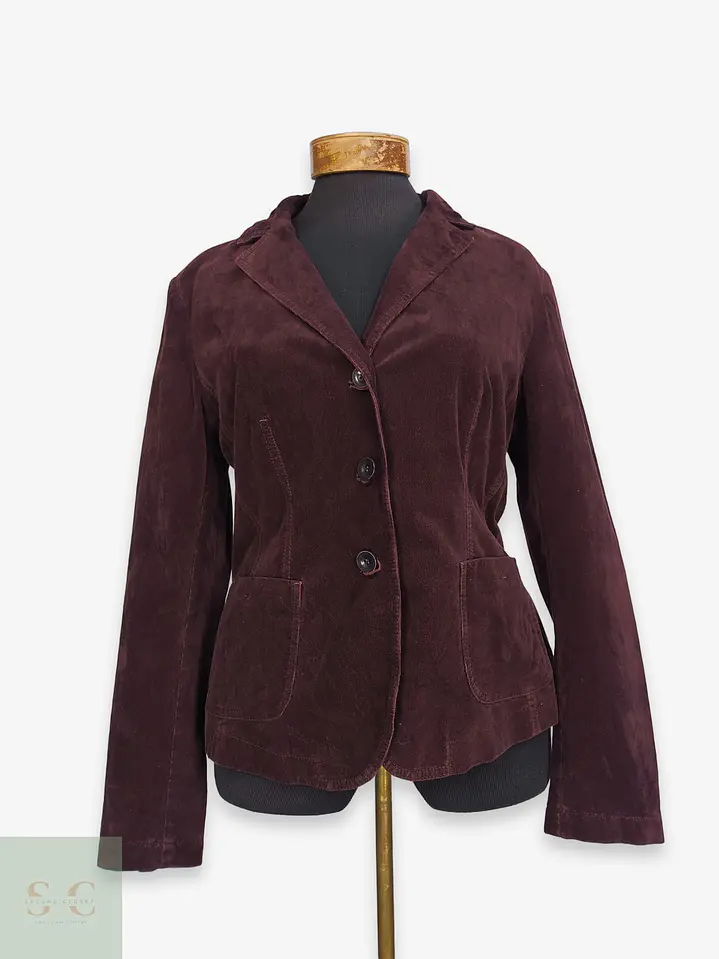 Blazer Cotelé Fino Hessnatur Burdeos Talla M 1