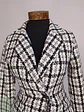 Chaqueta Larga Tweed Cruzada Blanco y Negro Talla XS - Miniatura 6