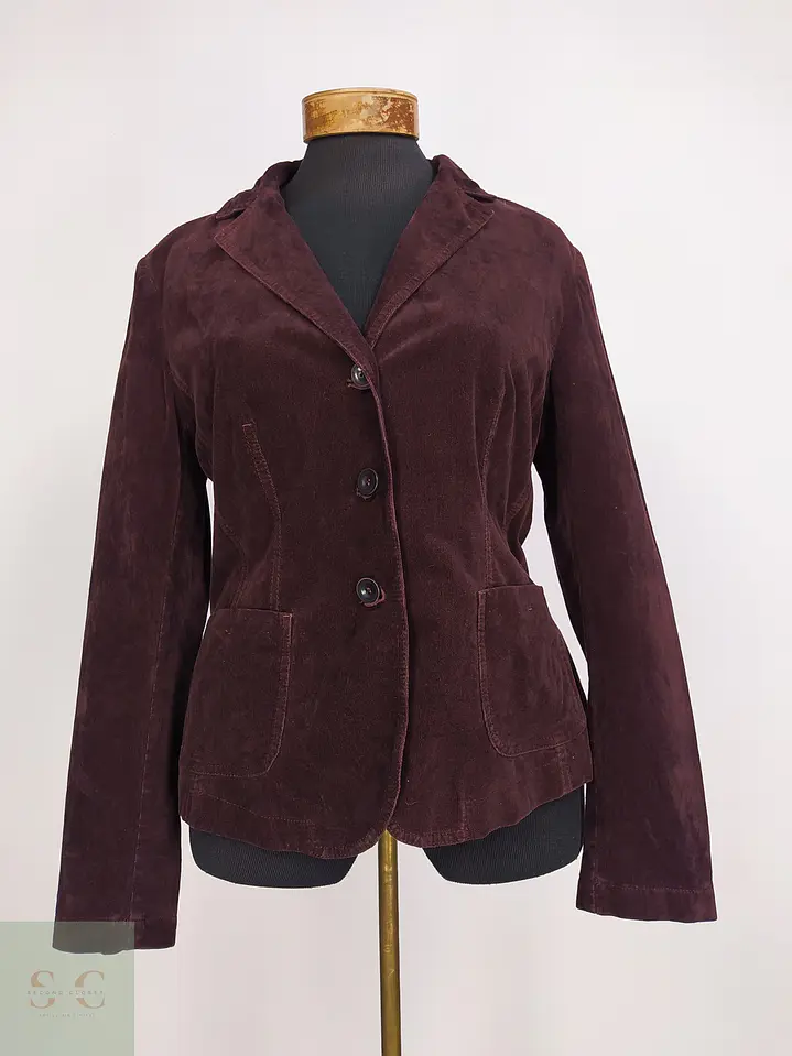 Blazer Cotelé Fino Hessnatur Burdeos Talla M 2