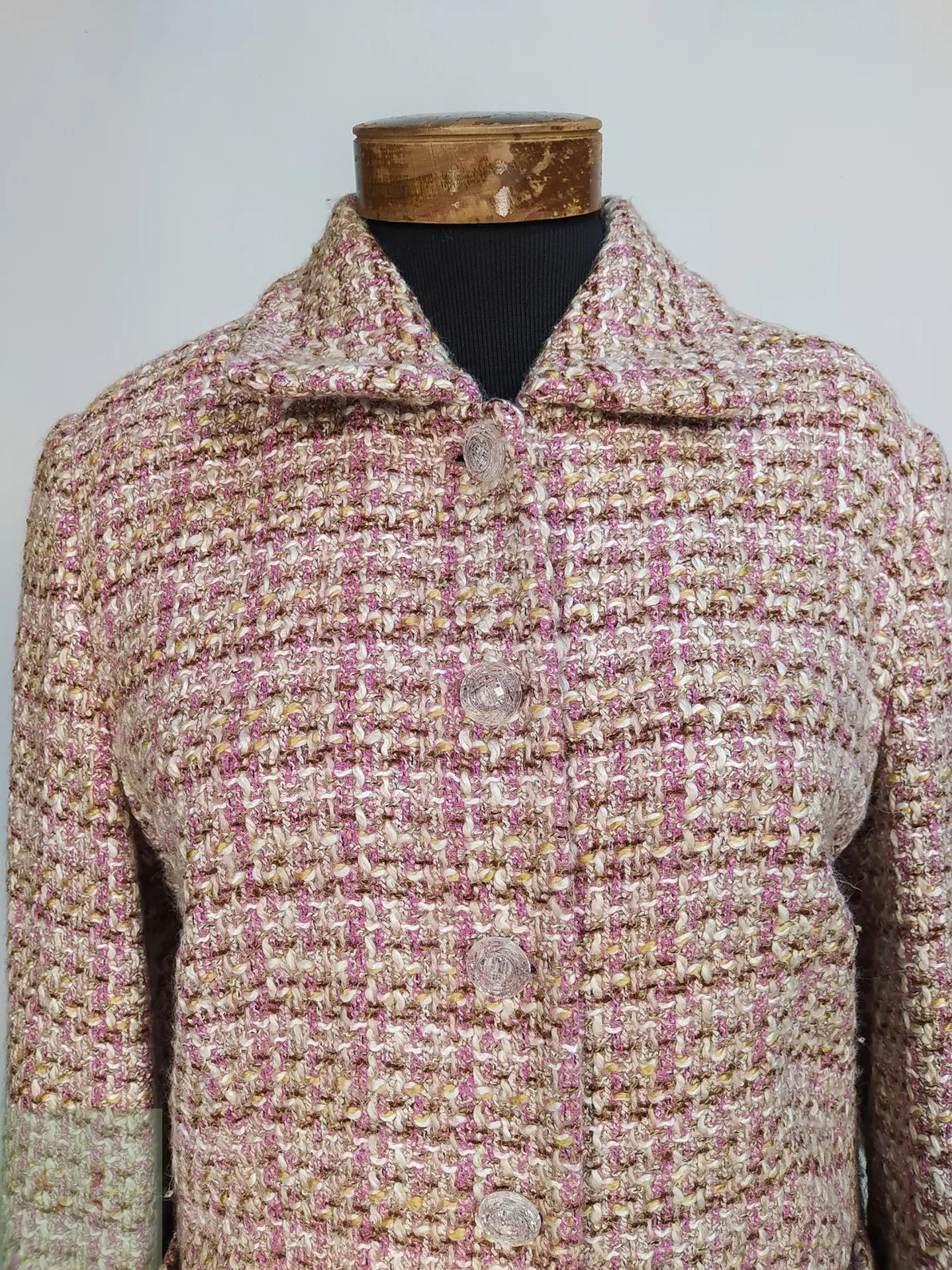 Chaqueta Tweed Gerry Weber Rosa en Mezcla de Lana Talla M 5