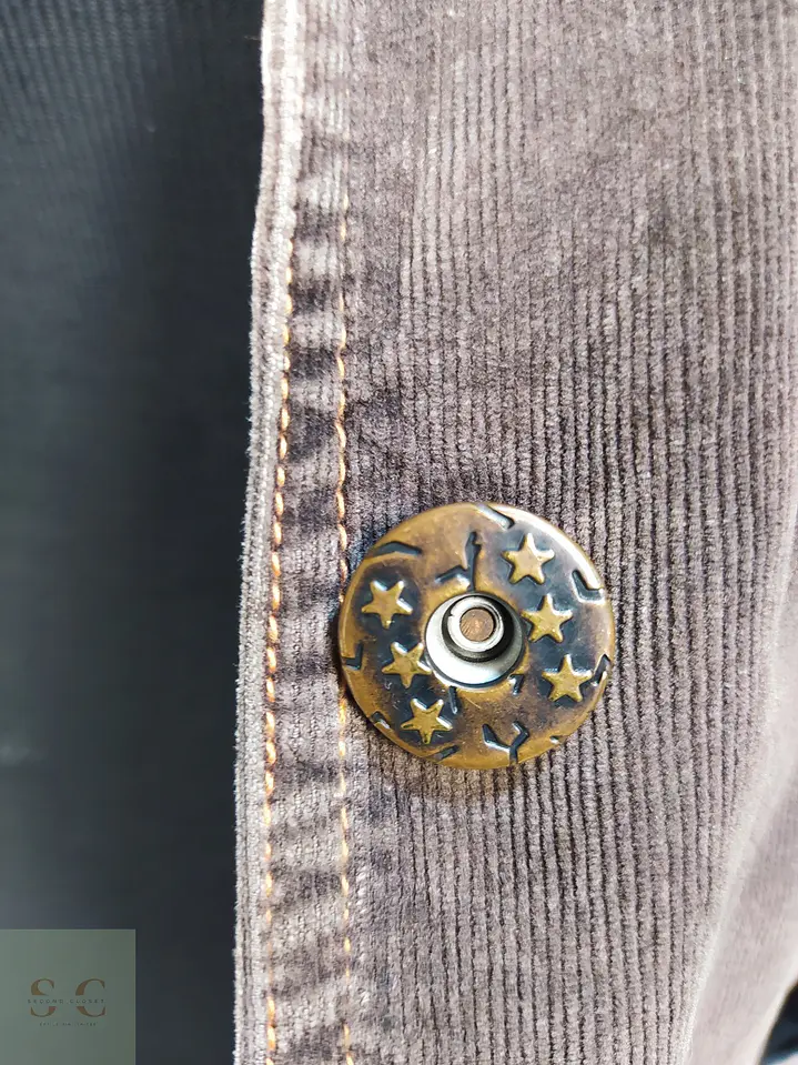 Chaqueta Wissmach de Cotelé en Algodón Café Talla XXL 7