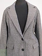 Chaqueta Blazer 4 Wards Tweed Plomo Lana Talla L - Miniatura 4