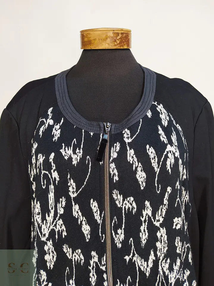 Chaqueta Gelco Jacquard Monocromática con Cierre Metálico Talla XXL 5