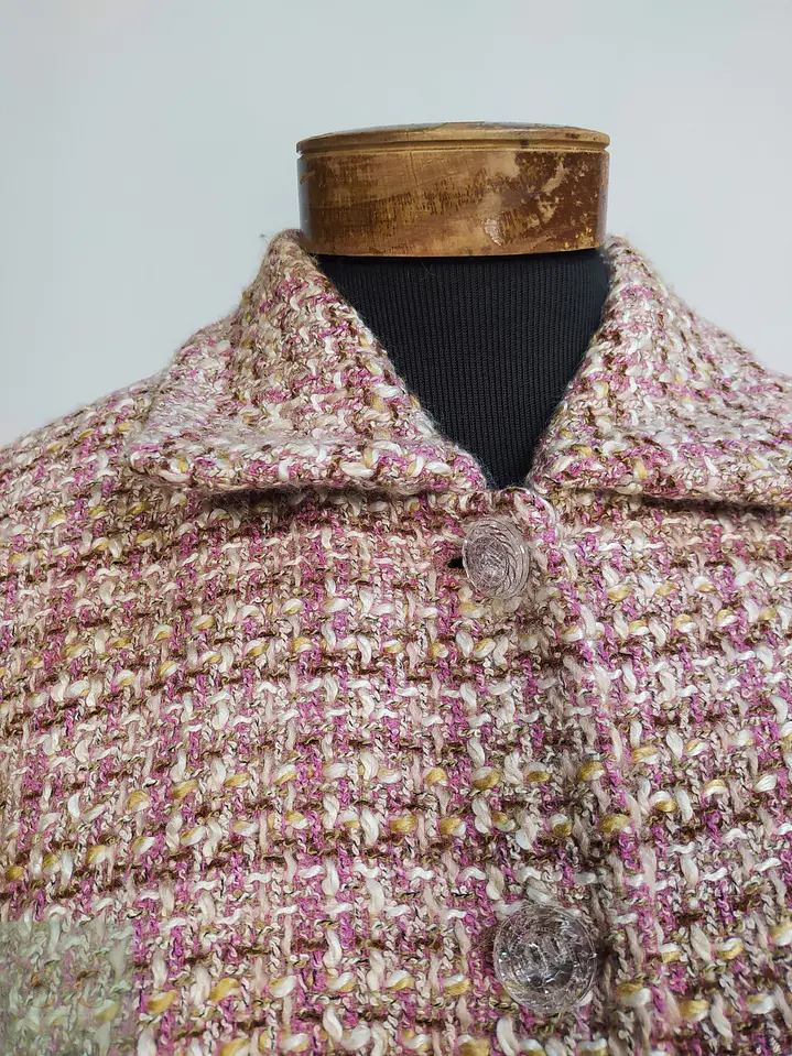 Chaqueta Tweed Gerry Weber Rosa en Mezcla de Lana Talla M 6