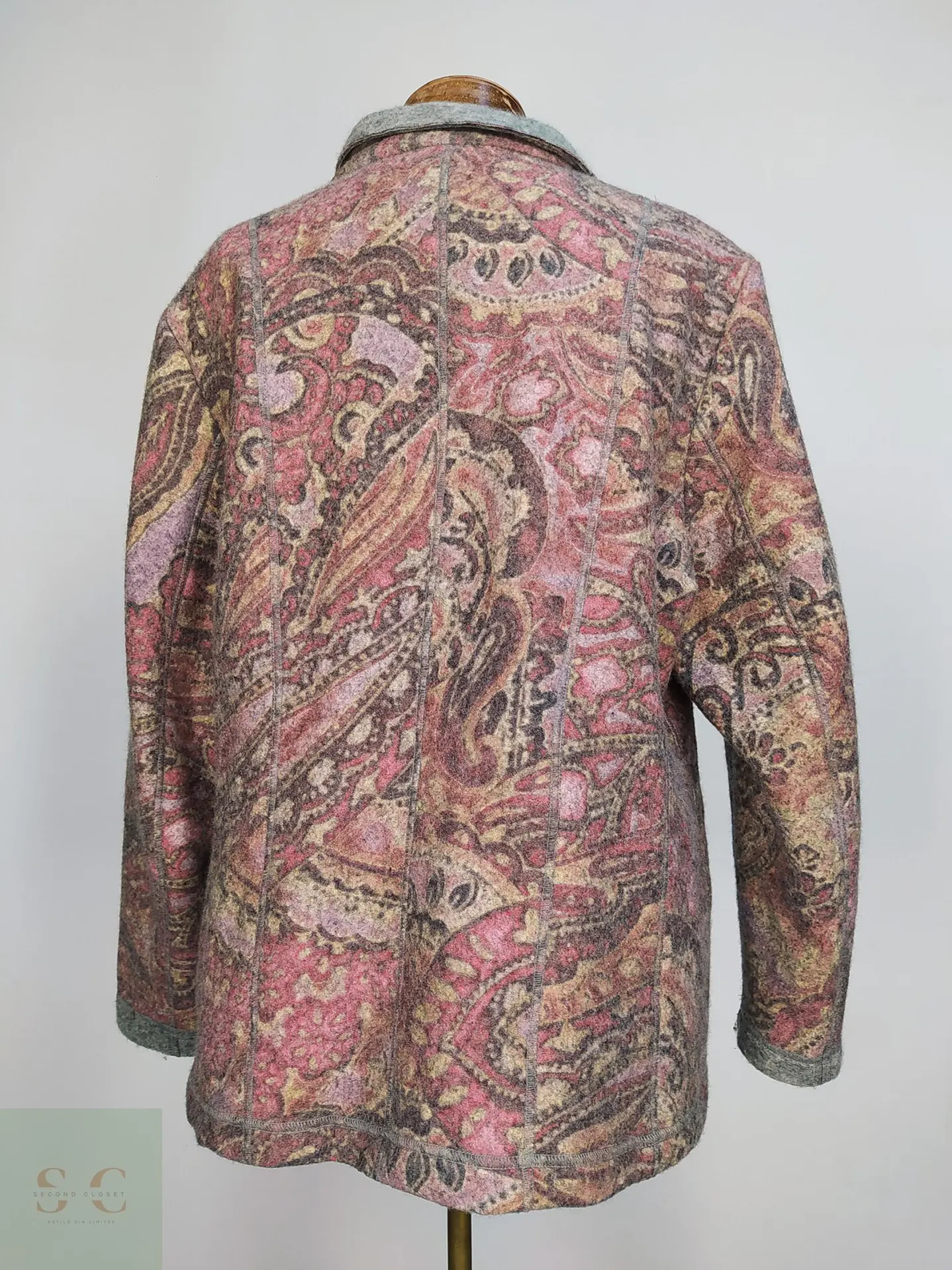 Chaqueta Sastrería Alpina Paisley Lana Virgen Vintage Talla XXXL 8