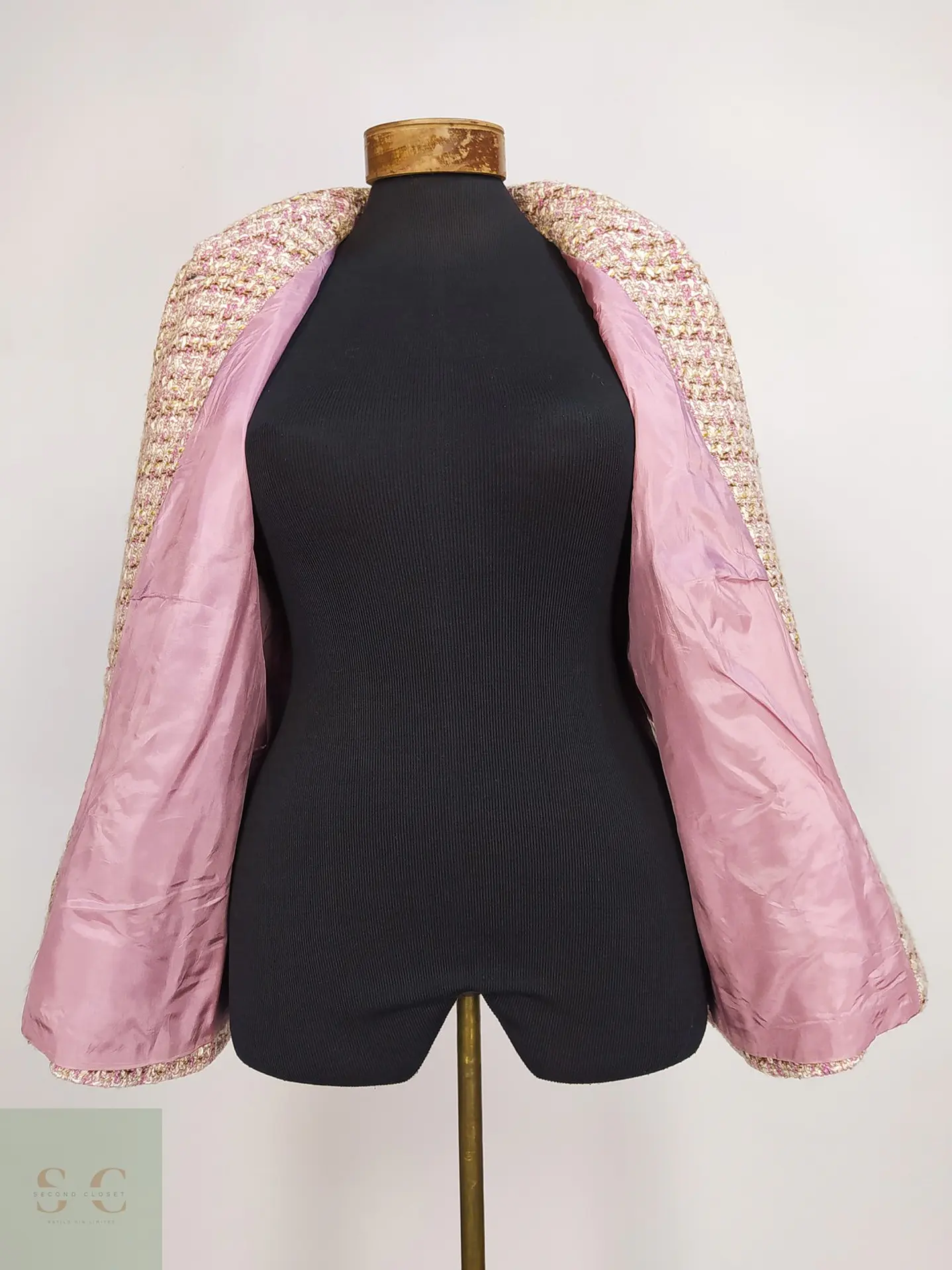 Chaqueta Tweed Gerry Weber Rosa en Mezcla de Lana Talla M 7