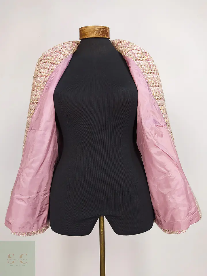 Chaqueta Tweed Gerry Weber Rosa en Mezcla de Lana Talla M 7