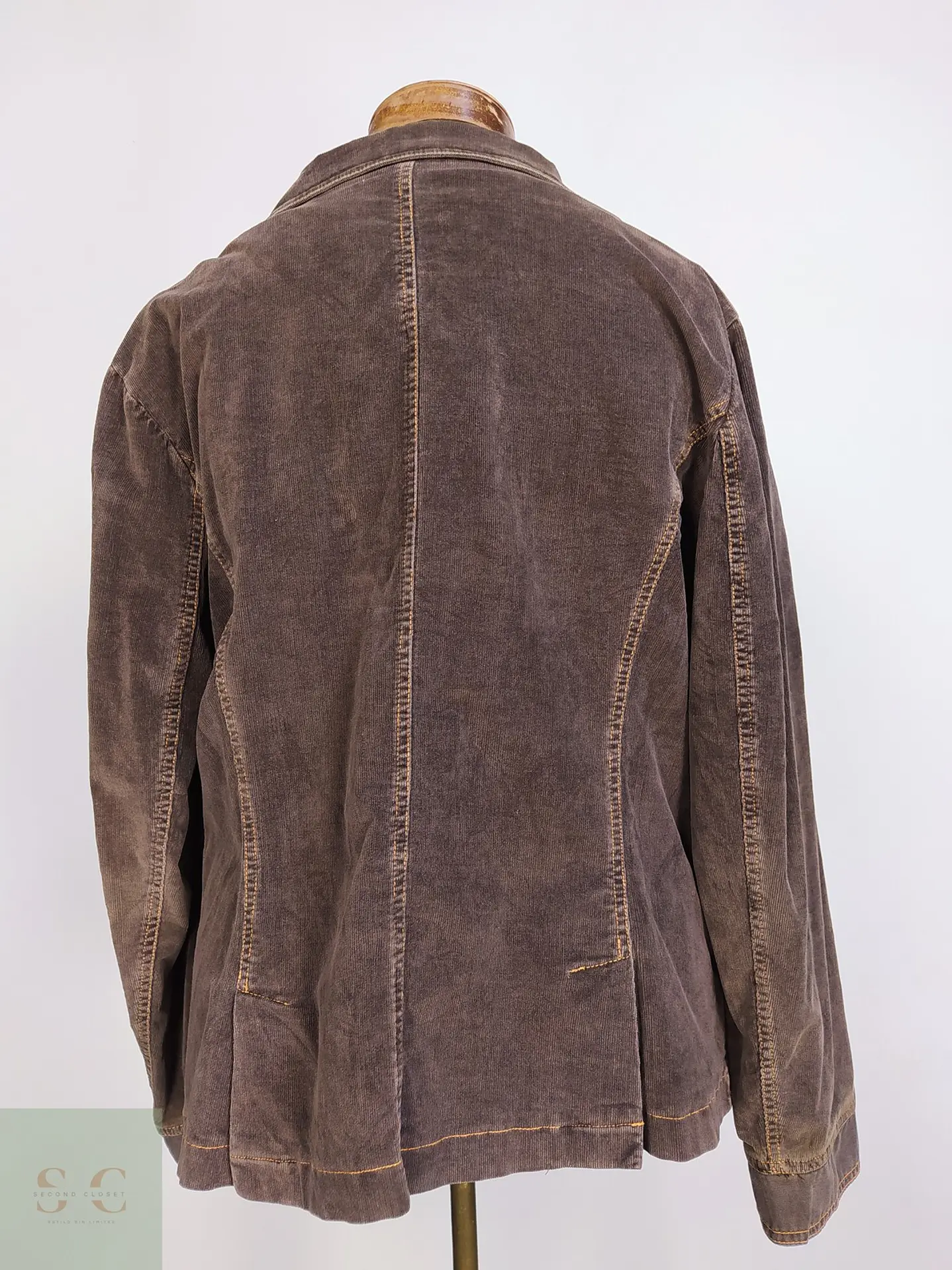 Chaqueta Wissmach de Cotelé en Algodón Café Talla XXL 9