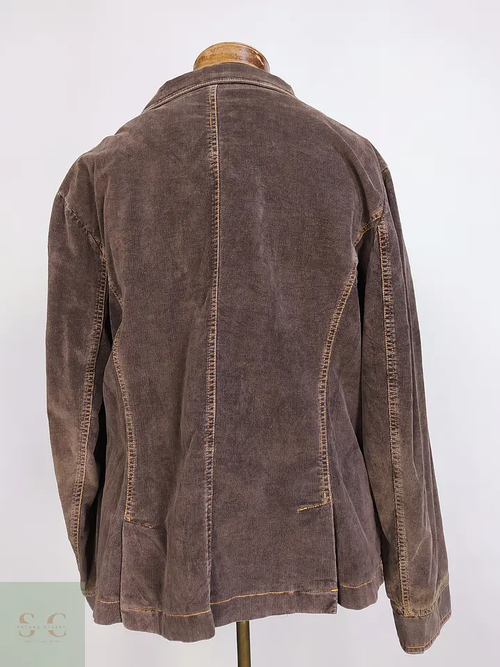 Chaqueta Wissmach de Cotelé en Algodón Café Talla XXL 9
