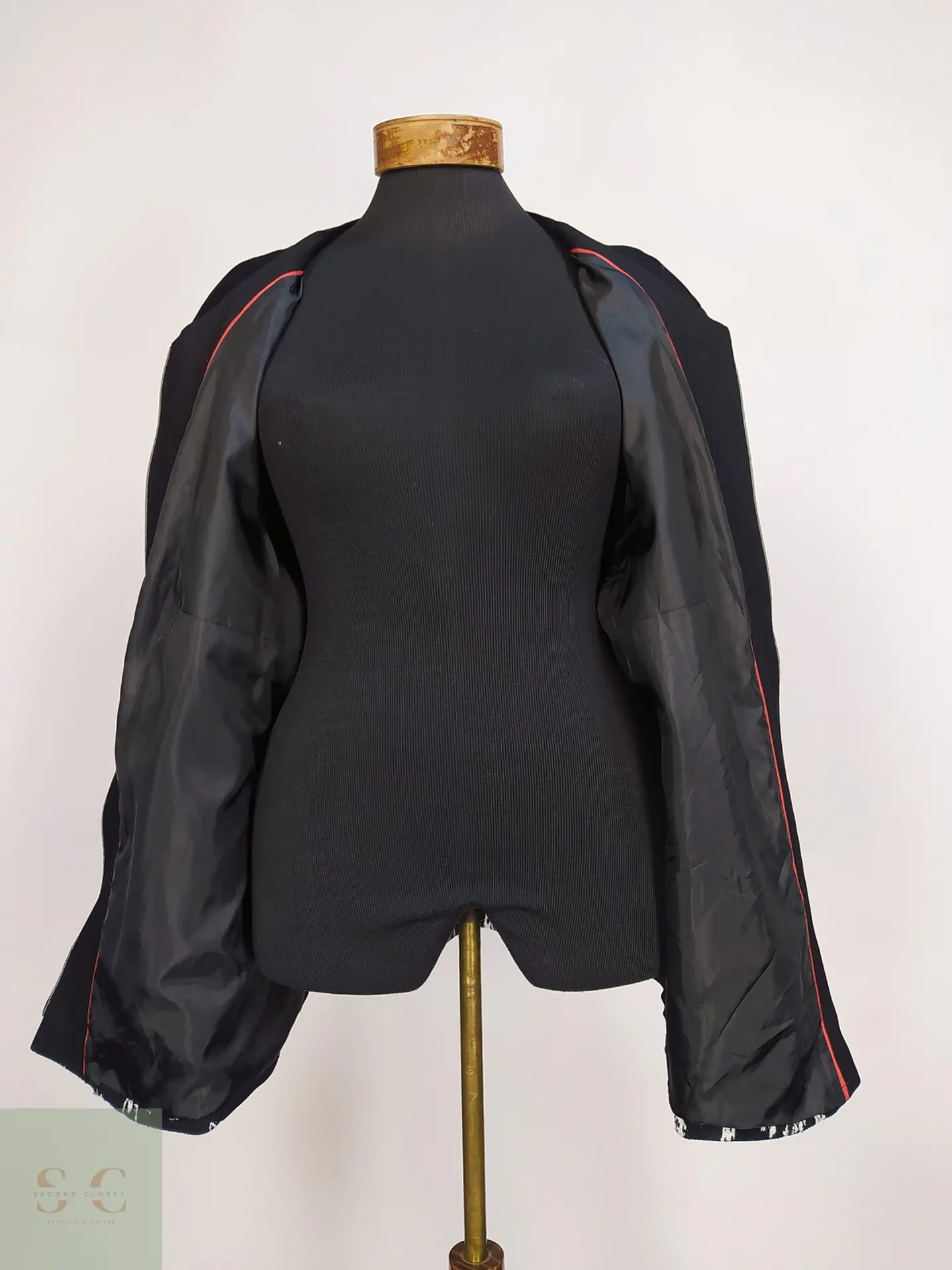 Chaqueta Gelco Jacquard Monocromática con Cierre Metálico Talla XXL 7