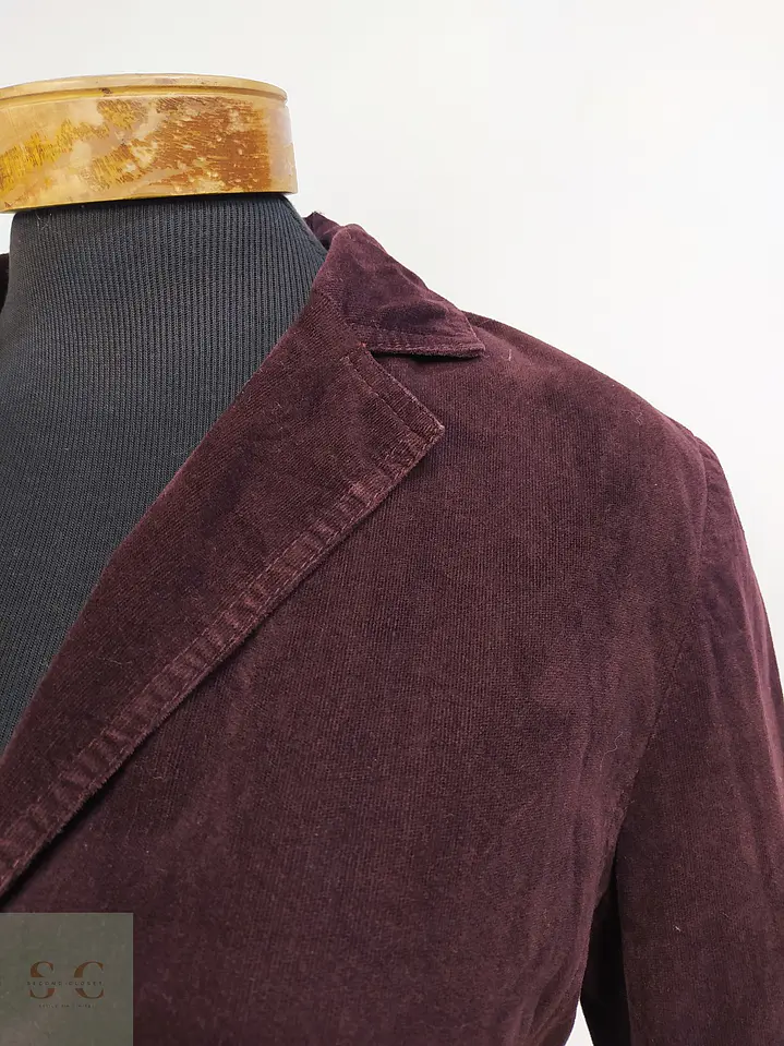Blazer Cotelé Fino Hessnatur Burdeos Talla M 5