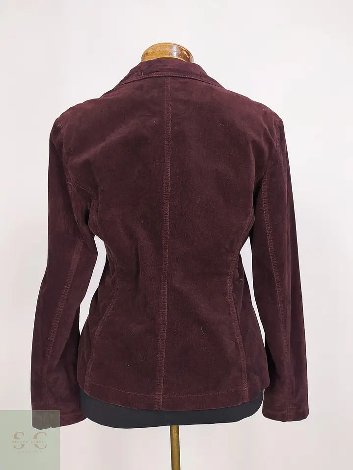 Blazer Cotelé Fino Hessnatur Burdeos Talla M 7