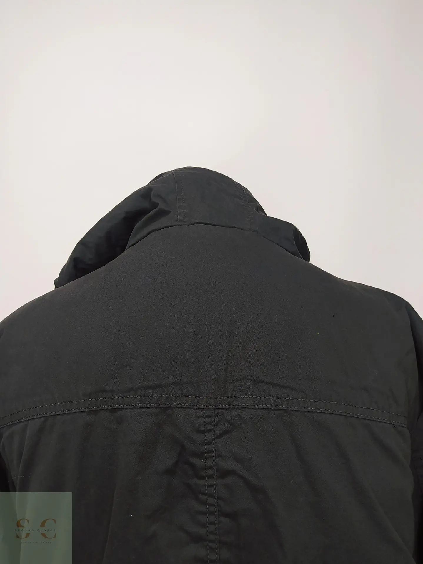 Parka Utilitaria Larga en Algodón Tono Plomo Talla XXXL 9