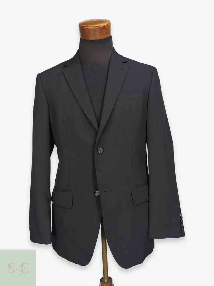 Blazer Gris Plomo a Rayas Diplomáticas Biaggini Talla M 1