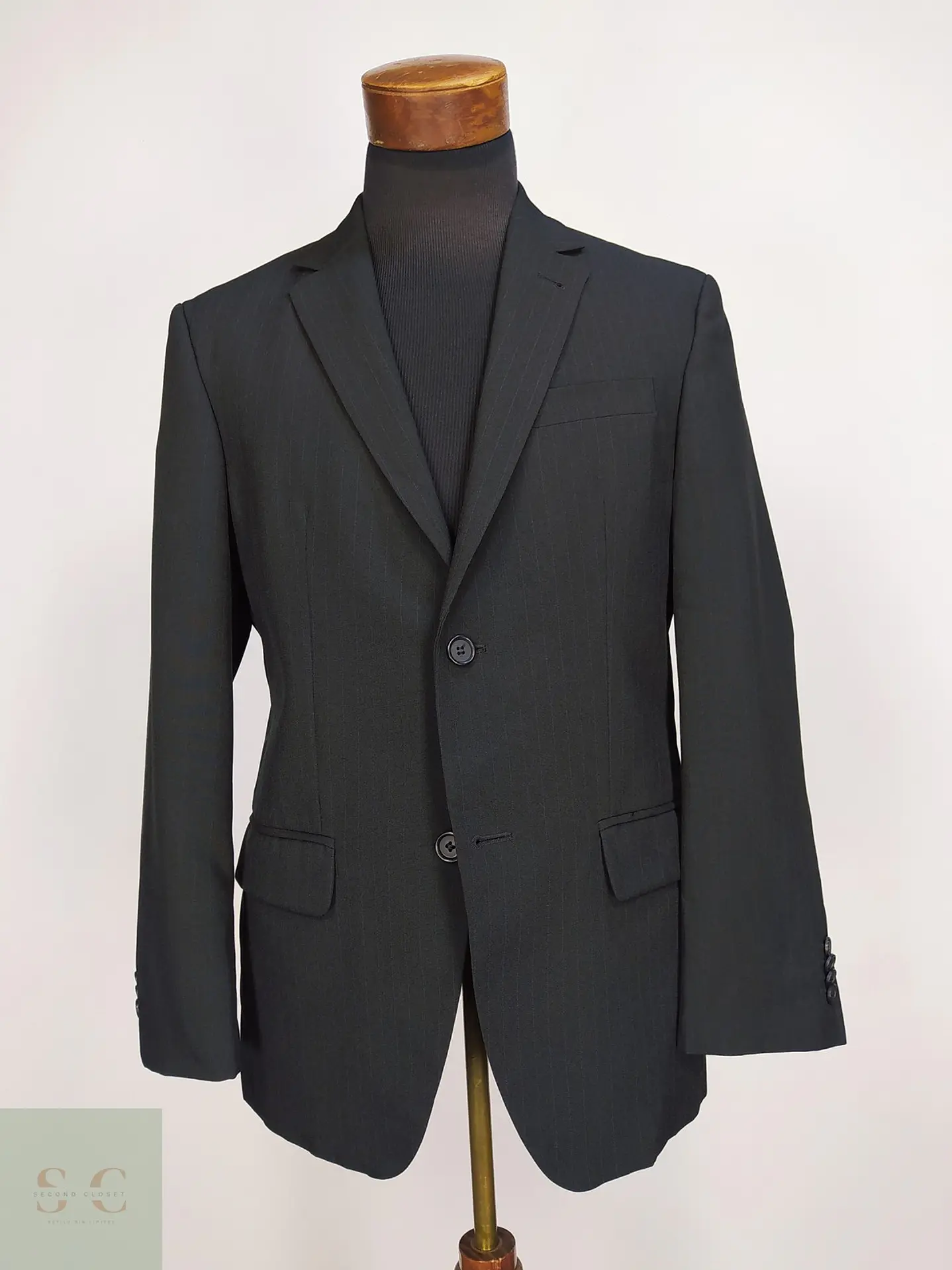 Blazer Gris Plomo a Rayas Diplomáticas Biaggini Talla M 2