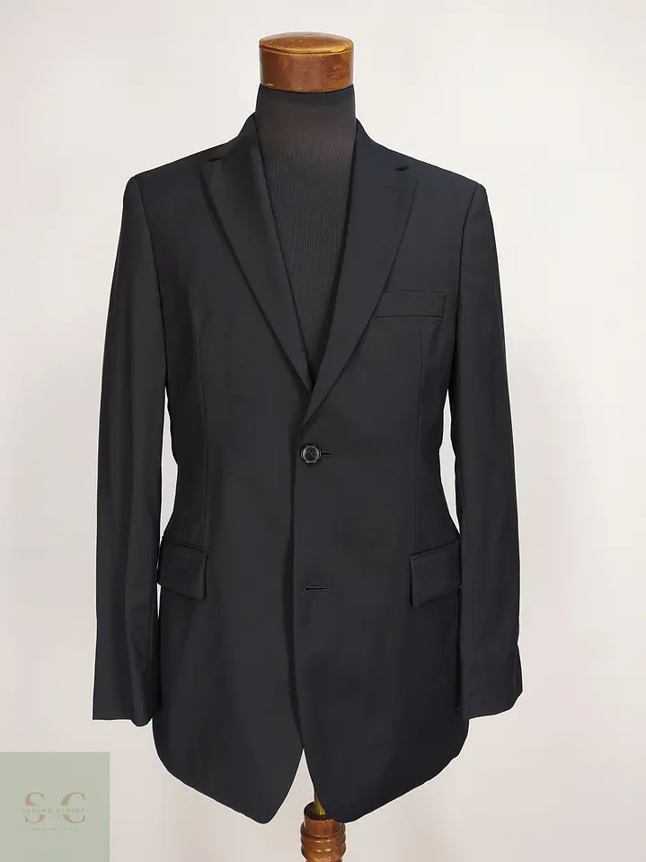Blazer Hugo Boss de Lana Virgen Negra Talla M 2