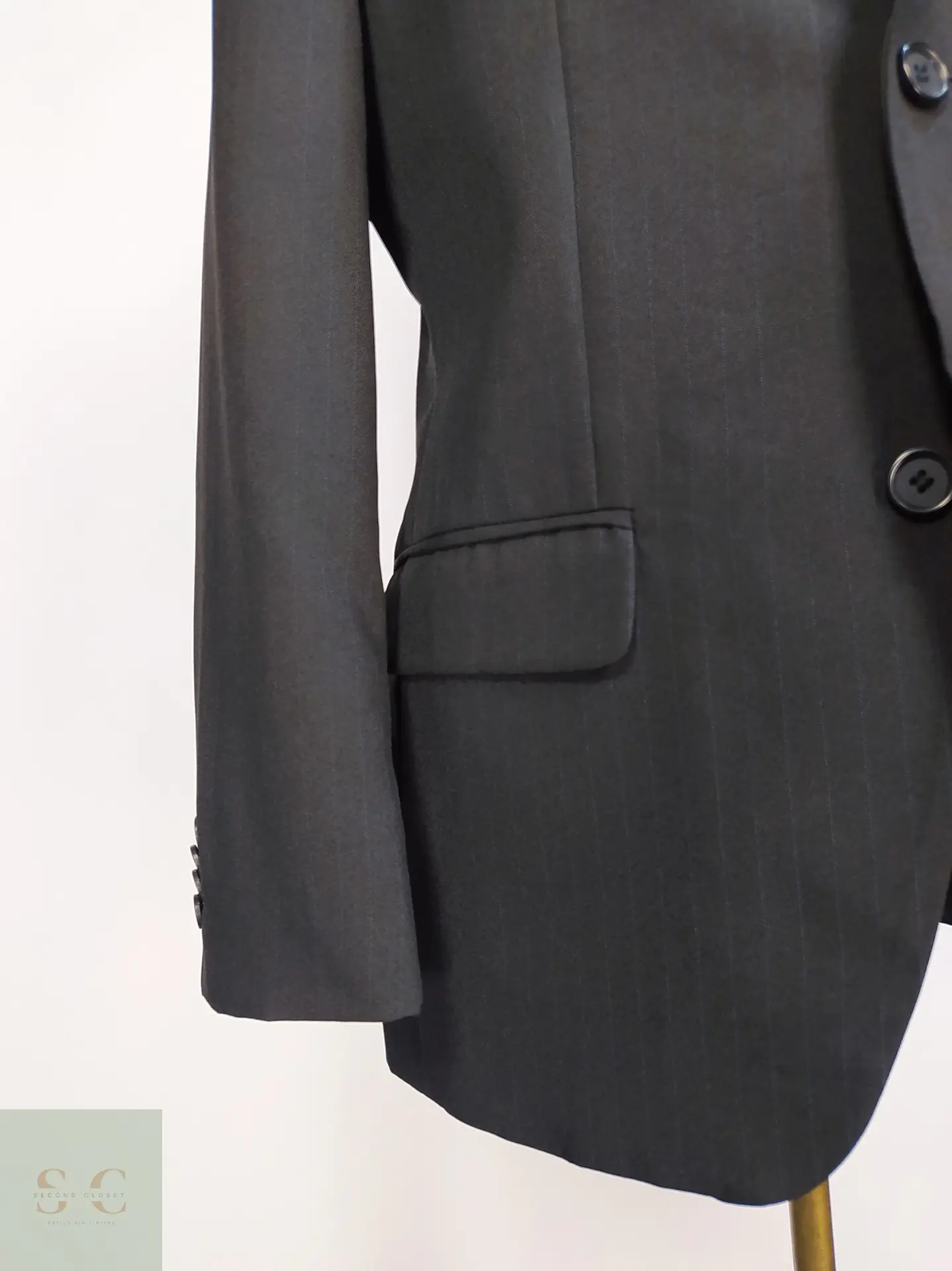 Blazer Gris Plomo a Rayas Diplomáticas Biaggini Talla M 3