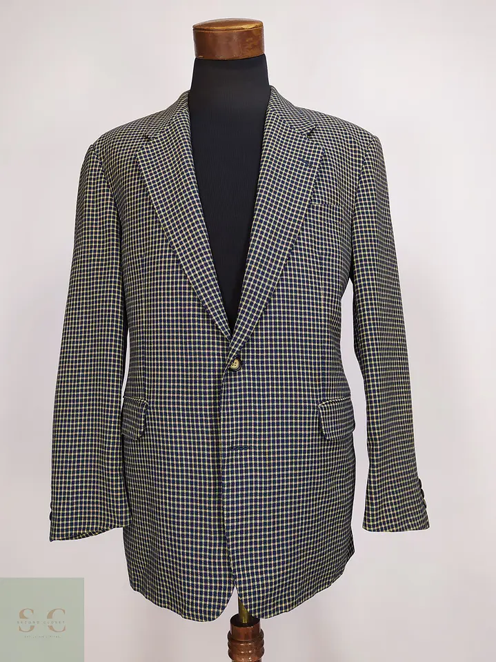 Blazer de Lana Virgen a Cuadros Atelier Torino Talla L 2