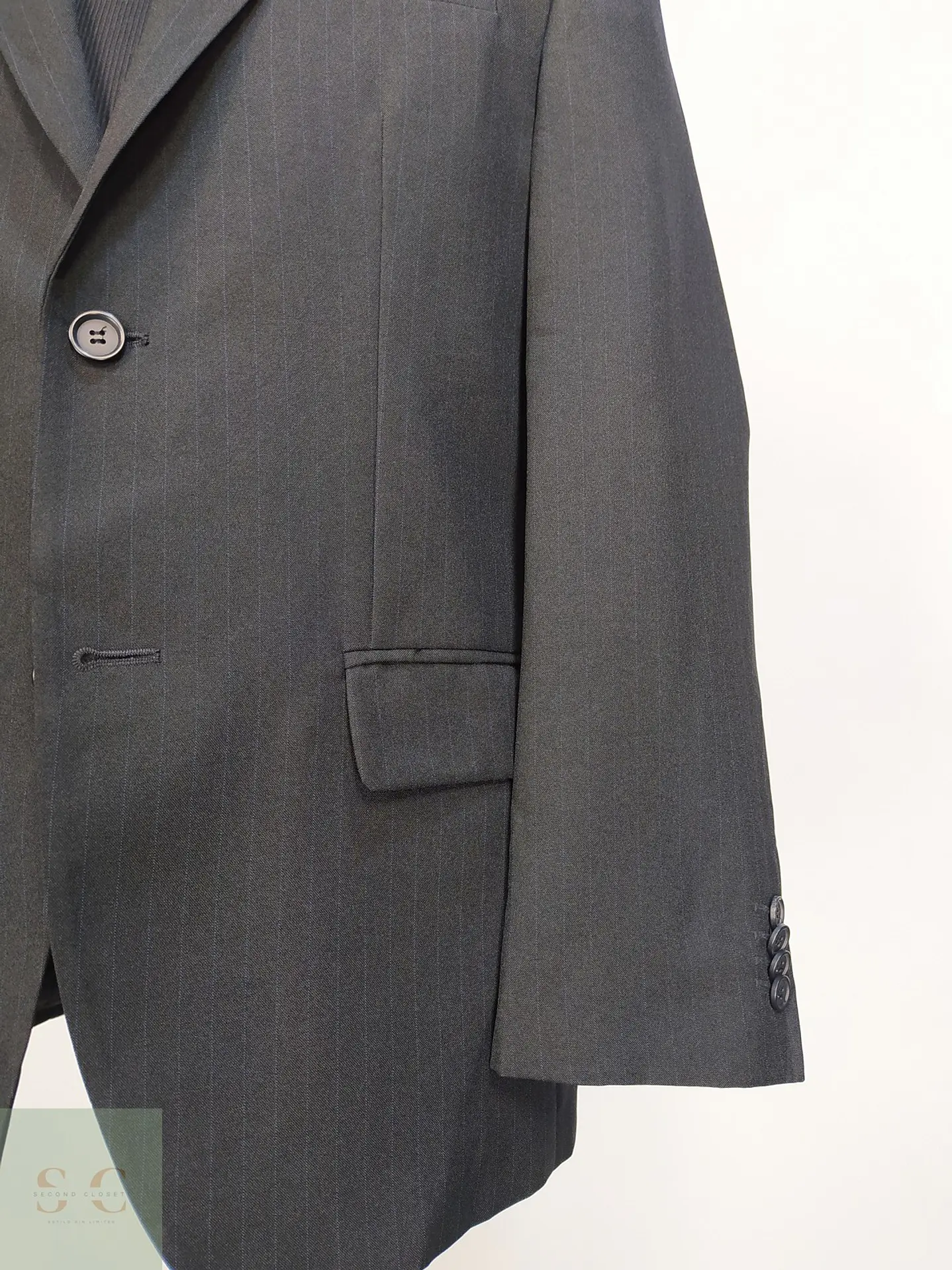 Blazer Gris Plomo a Rayas Diplomáticas Biaggini Talla M 4