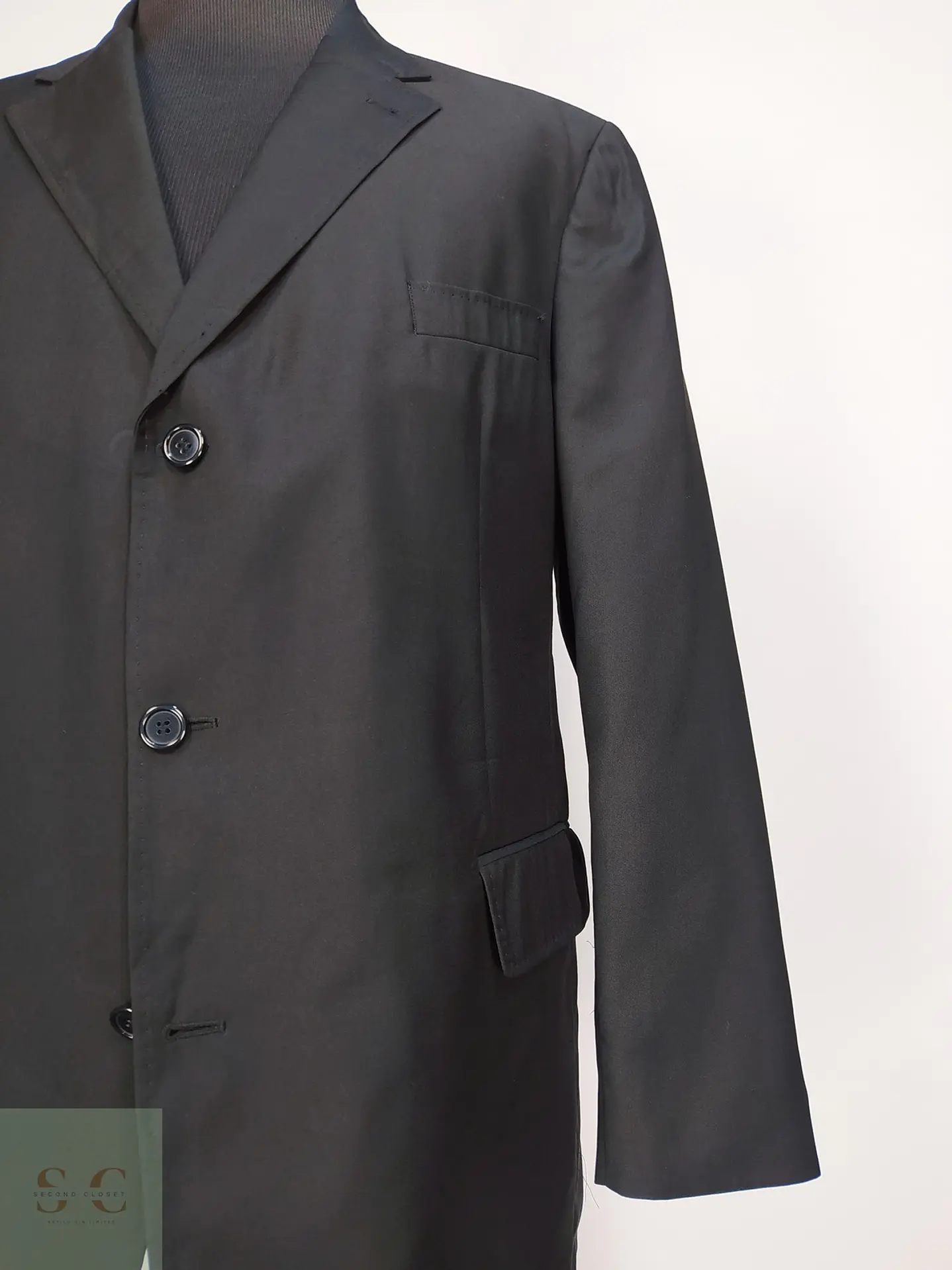 Blazer Formal Negro de Tres Botones Vintage Talla LXL 4