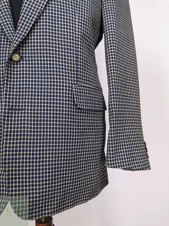 Blazer de Lana Virgen a Cuadros Atelier Torino Talla L 3