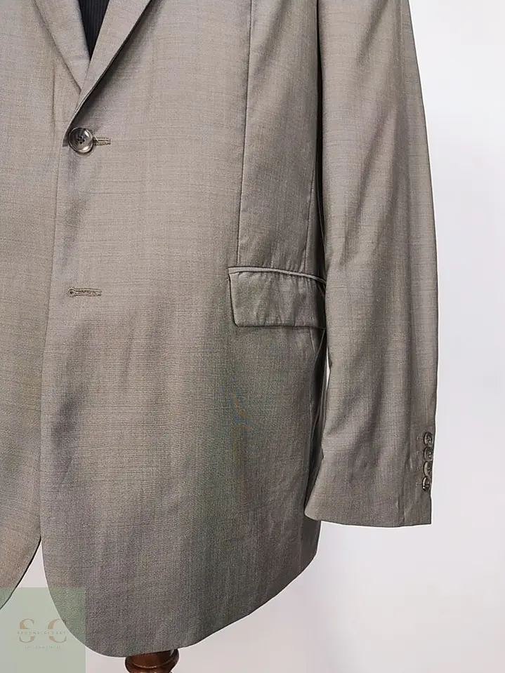 Blazer en Lana Virgen Super 100s Tono Café Moka Talla L 4