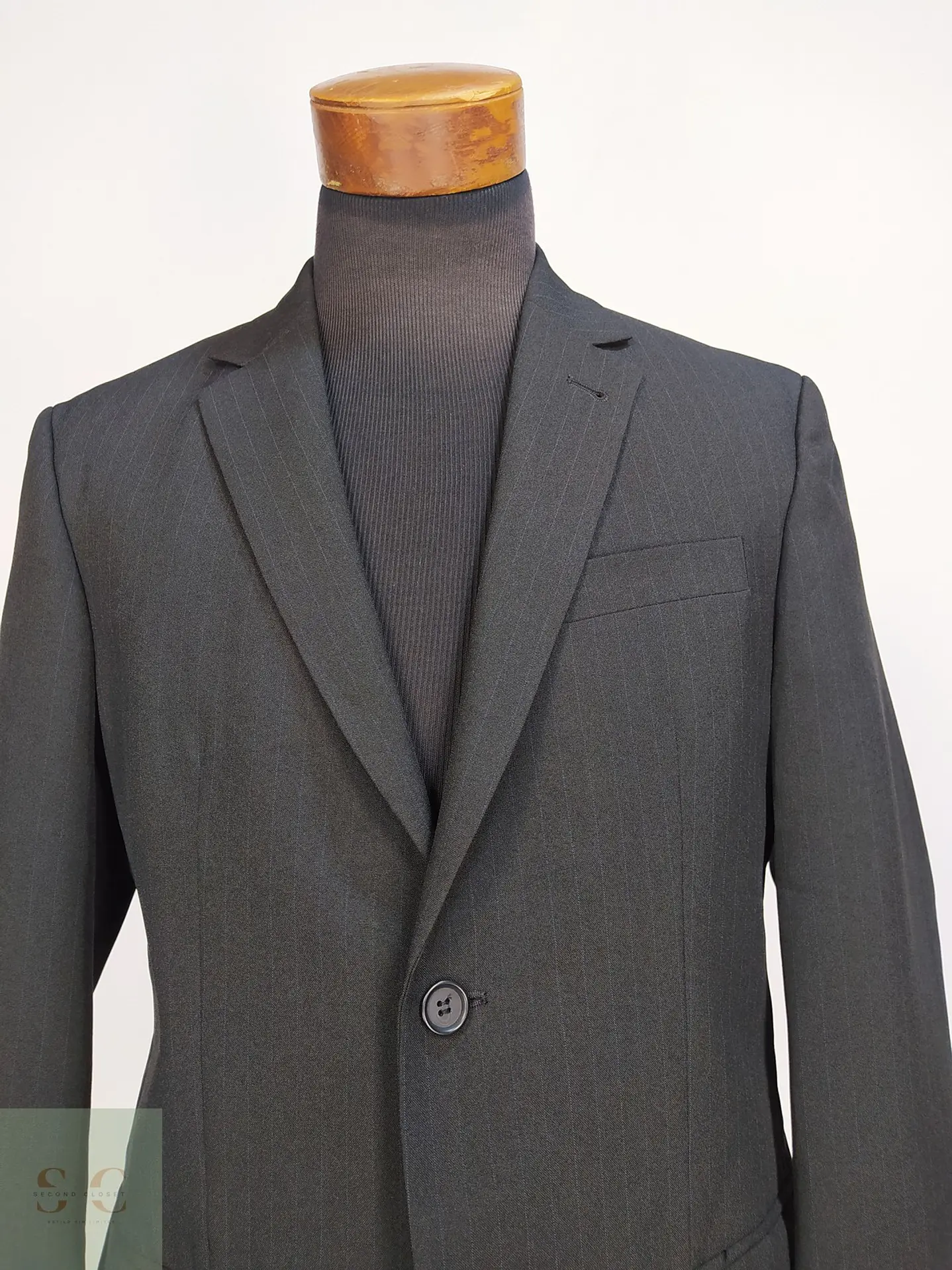 Blazer Gris Plomo a Rayas Diplomáticas Biaggini Talla M 5
