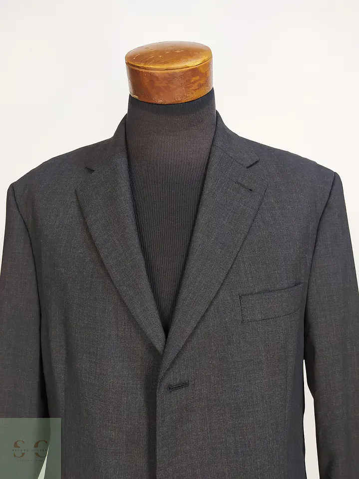 Blazer de Lana Virgen Gris Plomo Vintage Giorgio Talla XL 4